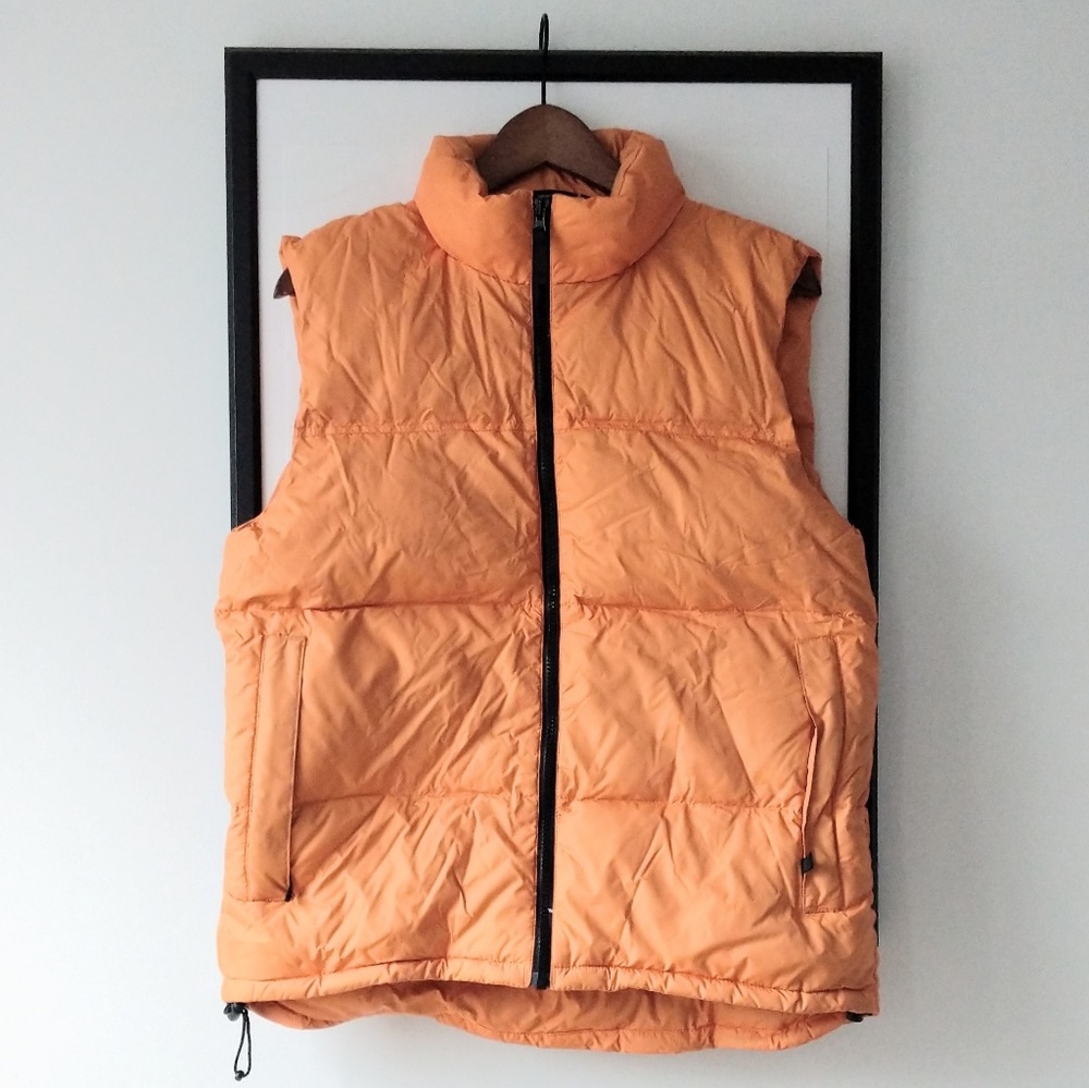 🍊 Orange Down and Feather Vest 🍊